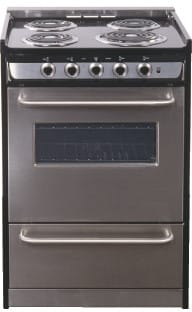 Summit Tem610brwy 24 Inch Slide In Electric Range With 4 Coil Elements 2 9 Cu Ft Capacity Oven Window Towel Bar Handles And Storage Drawer