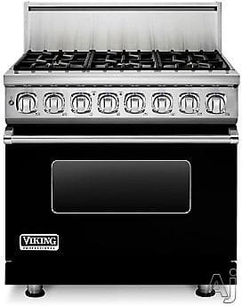 BOLD 36 Freestanding All Gas Range with LP Gas Stove and Gas Oven,  Stainless steel with Chrome Trim