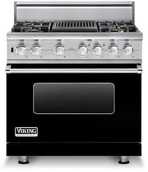Viking VDSC5364QBK 36 Inch Pro-Style Dual-Fuel Range with 4 VSH