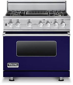 Viking VDSC5364QCBLP 36 Inch Pro-Style Dual-Fuel Range with 4 VSH
