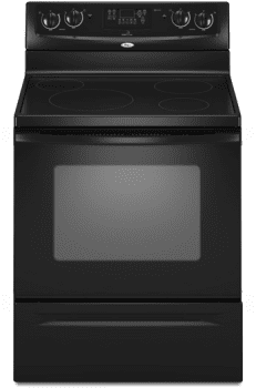 Whirlpool Wfe321lwb 30 Inch Freestanding Electric Range With 4 Radiant Elements 5 3 Cu Ft Oven With Steamclean Option And Accubake Temperature Management System Black