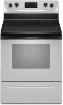 Whirlpool Wfe361lvd 30 Inch Freestanding Electric Range With 4 Radiant Burners Ceramic Glass Cooktop 4 8 Cu Ft Capacity Oven Automatic Oven Light And Storage Drawer Universal Silver