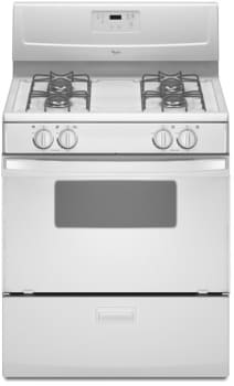 Whirlpool WFG114SVQ 30 Inch Freestanding Gas Range with 4 Sealed Burners 4.4 cu. ft. Standard Clean Oven Electronic Ignition Oven Window Electronic Controls and Broiler Drawer White