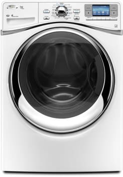 Whirlpool Wfw97hexw 27 Inch Front Load Washer With 4 3 Cu Ft Capacity 12 Cycles Steam Fabric Care Sanitary Cycle Widescreen Lcd Display Cee Tier Iii Energy Star Qualified And Quiet Spin 360 Technology White