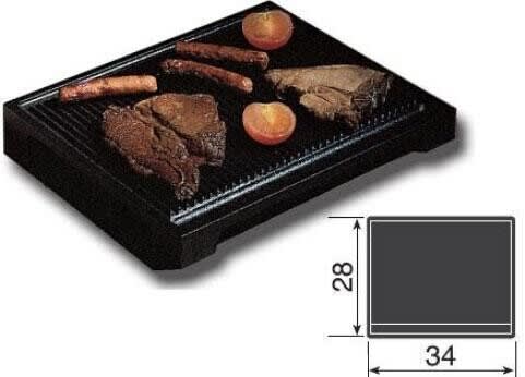 Ilve A00608 - Large Flat Cast Iron Steak Grill Pan