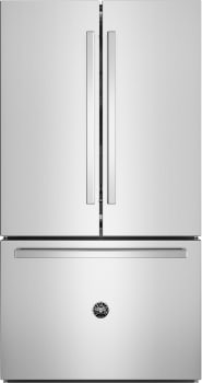 Bertazzoni Heritage Series RFD36FZNX - 36 inch Freestanding Counter-Depth French Door Refrigerator - Gold Accents - Heritage Series