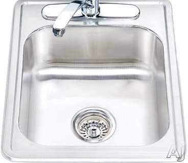A17227bs1 17 Inch Top Mount Single Bowl Stainless Steel Sink With