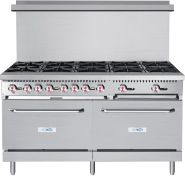 Koolmore KMCR60NG 60 Inch Commercial Gas Range with 10 Open-Top Burners ...