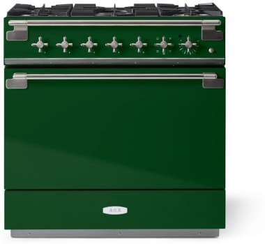 AGA Elise Series Classic Color Collection AEL361DFCWG - 36 Inch Freestanding Dual Fuel Range with 5 Sealed Burners in Front View