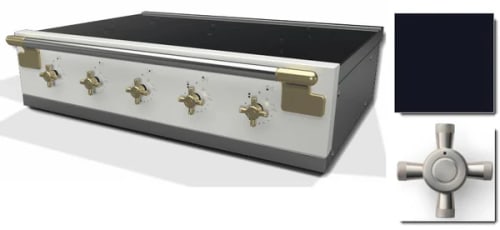 AGA Elise Series AEL361INRTBLK - 36 Inch Induction Rangetop in Angle View