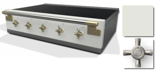 AGA Elise Series AEL361INRTWHT - 36 Inch Induction Rangetop in Angle View