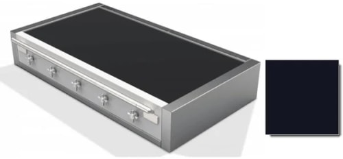 AGA Elise Series AEL481INRTBLK - 48 Inch Induction Rangetop in Angle View, Color Displayed: Stainless Steel