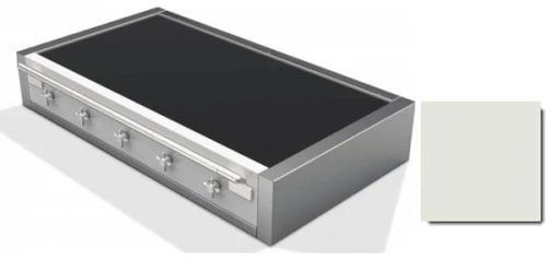 AGA Elise Series AEL481INRTWHT - 48 Inch Induction Rangetop in Angle View, Color Displayed: Stainless Steel