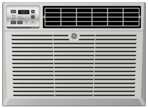 Ge Aem10at 10 150 Btu Window Air Conditioner With 11 3 Eer R 410a Refrigerant 2 9 Pts Hr Dehumidification 4 Way Air Discharge Digital Thermostat And Remote Control