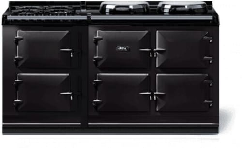 AGA Classic eR7 Collection AER7563GBLK - 63 Inch Freestanding Dual Fuel Range with 2 Hotplates & 4 Gas Burners