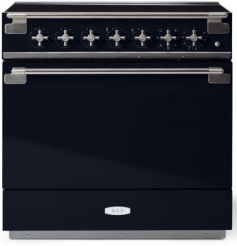 AGA Elise Series Classic Color Collection AEL361INABBLK - AGA 36 Inch Freestanding Induction Range Antique Brass Trim