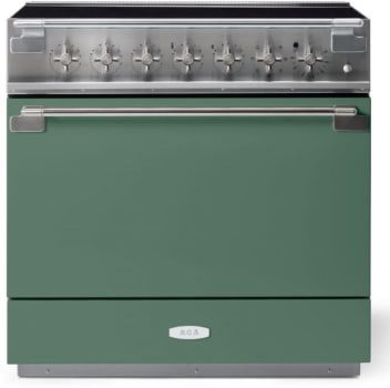 AGA Elise Series SoHo Collection AEL361INABMG - AGA 36 Inch Freestanding Induction Range Antique Brass Trim
