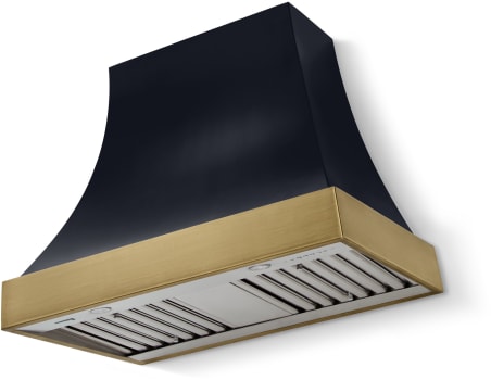 AGA Cascade Classic AH3630CACBLKABNB - 36 Inch Concave Wall Mount Hood (No Banding)