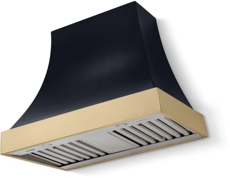 AGA Cascade Classic AH3630CACBLKBBNB - 36 Inch Concave Wall Mount Hood (No Banding)