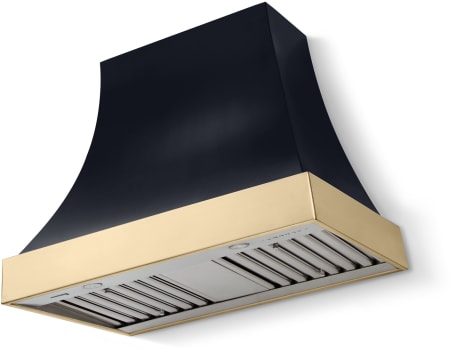 AGA Cascade Classic AH3630CACBLKPBNB - 36 Inch Concave Wall Mount Hood (No Banding)