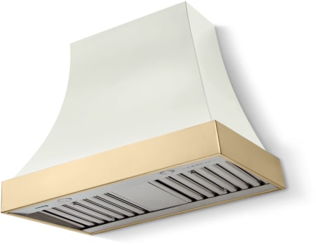 AGA Cascade Classic AH3630CACWHTPBNB - 36 Inch Concave Wall Mount Hood (No Banding)