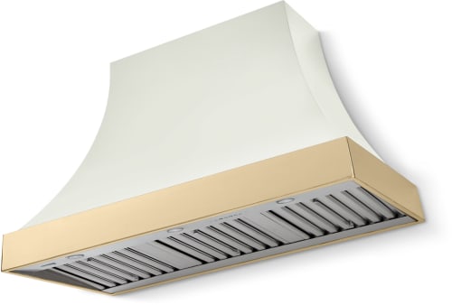 AGA Cascade Classic AH4830CACWHTPBNB - 48 Inch Concave Wall Mount Hood (No Banding)