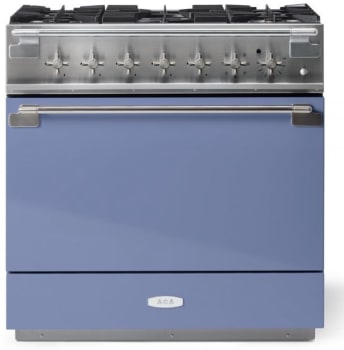 AGA Elise Series SoHo Collection AEL361DFABCBB - AGA 36 Inch Freestanding Dual Fuel Range Antique Brass Trim