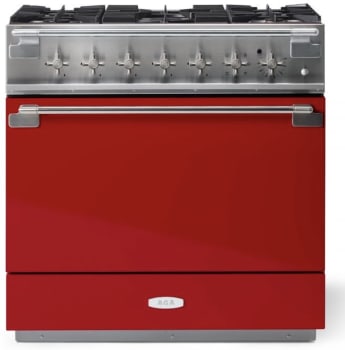 AGA Elise Series SoHo Collection AEL361DFABPCR - AGA 36 Inch Freestanding Dual Fuel Range Antique Brass Trim