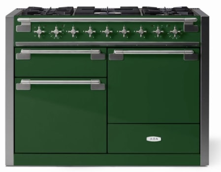 AGA Elise Series Classic Color Collection AEL481DFABCWG - AGA 48 Inch Freestanding Dual Fuel Range Antique Brass Trim