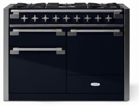 AGA Elise Series Classic Color Collection AEL481DFABBLK - AGA 48 Inch Freestanding Dual Fuel Range Antique Brass Trim