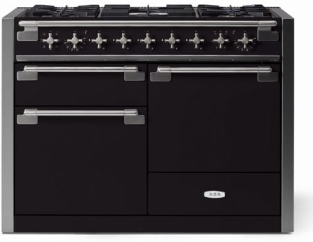 AGA Elise Series SoHo Collection AEL481DFABMBL - AGA 48 Inch Freestanding Dual Fuel Range Antique Brass Trim