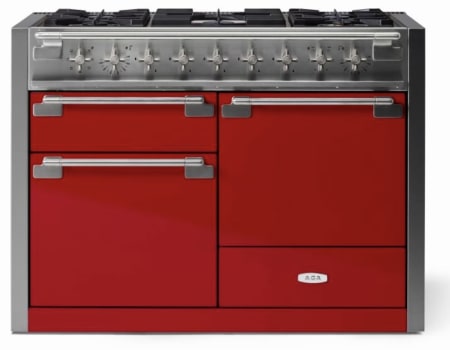 AGA Elise Series SoHo Collection AEL481DFABPCR - AGA 48 Inch Freestanding Dual Fuel Range Antique Brass Trim