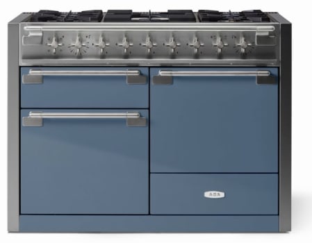 AGA Elise Series SoHo Collection AEL481DFABSTB - AGA 48 Inch Freestanding Dual Fuel Range Antique Brass Trim