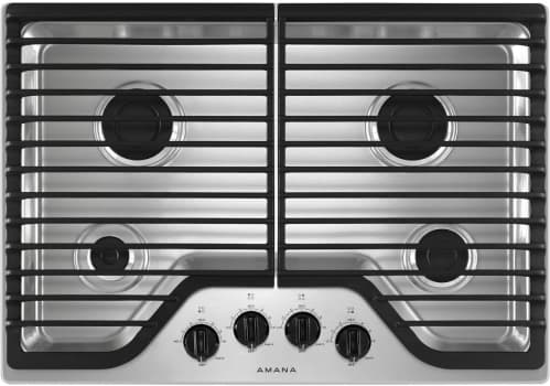 Amana AGC6540KFS - 30" Gas Cooktop in Stainless Steel with 4 Sealed Burners (also available in Black or White)