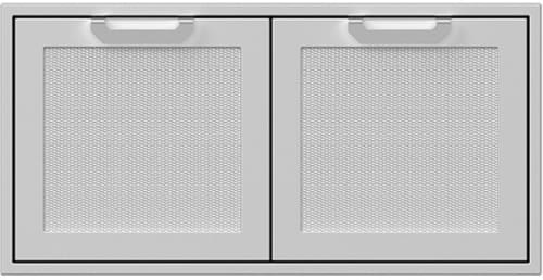 Hestan AGSD42 42 Inch Double Storage Doors: Stainless Steel