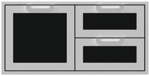 Hestan AGSDR42BK - 42 Inch Double Drawer and Storage Door Combination