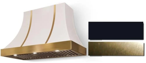 AGA Cascade Classic Color Collection AH3630CACBLKAB - 36 Inch Concave Wall Mount Hood in Front View