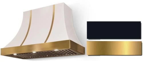 AGA Cascade Classic Color Collection AH3630CACBLKBB - 36 Inch Concave Wall Mount Hood in Front View