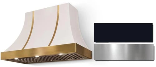AGA Cascade Classic Color Collection AH3630CACBLKBN - 36 Inch Concave Wall Mount Hood in Front View