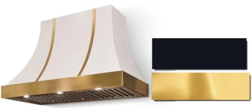 AGA Cascade Classic Color Collection AH3630CACBLKPB - 36 Inch Concave Wall Mount Hood in Front View