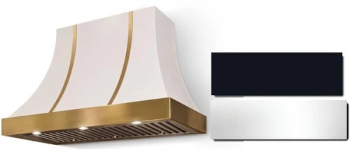 AGA Cascade Classic Color Collection AH3630CACBLKPC - 36 Inch Concave Wall Mount Hood in Front View