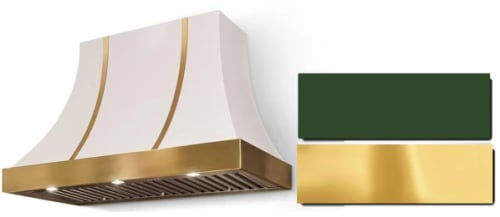AGA Cascade Classic Color Collection AH3630CACCWGPB - 36 Inch Concave Wall Mount Hood in Front View
