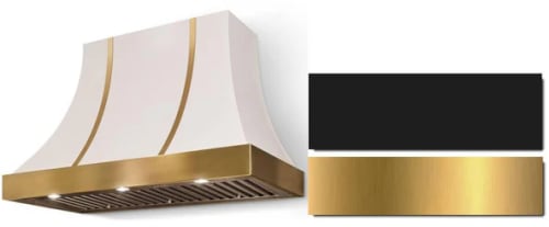AGA Cascade Classic Color Collection AH3630CACMBLBB - 36 Inch Concave Wall Mount Hood in Front View