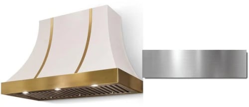 AGA Cascade Classic Color Collection AH3630CACWHTBN - 36 Inch Concave Wall Mount Hood in Front View