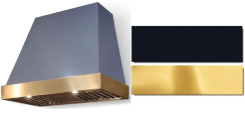AGA Euclid Classic Color Collection AH3630EUCBLKPB - 36 Inch Trapezoid Wall Mount Range Hood in Front View