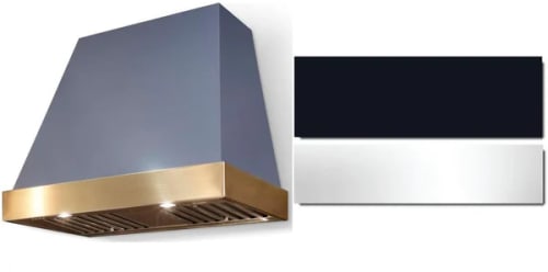 AGA AH3630EUCBLKPC 36 Inch Trapezoid Wall Mount Range Hood with 3
