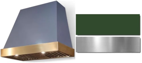 AGA Euclid Classic Color Collection AH3630EUCCWGBN - 36 Inch Trapezoid Wall Mount Range Hood in Front View