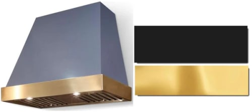 AGA Euclid Classic Color Collection AH3630EUCMBLPB - 36 Inch Trapezoid Wall Mount Range Hood in Front View