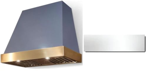 AGA Euclid SoHo Collection AH3630EUCSTBPC - 36 Inch Trapezoid Wall Mount Range Hood in Front View