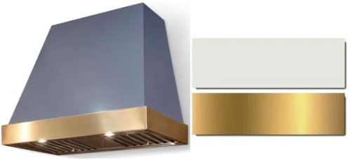 AGA Euclid Classic Color Collection AH3630EUCWHTBB - 36 Inch Trapezoid Wall Mount Range Hood in Front View
